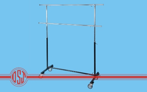 2 Tiers-single K/D Garment Rack with Large Caster