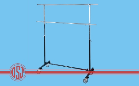 2 Tiers-single K/D Garment Rack with Large Caster